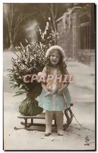 Cartes postales Fantaisie Enfant Luge