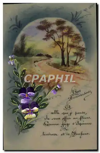 Cartes postales Fantaisie Fleurs