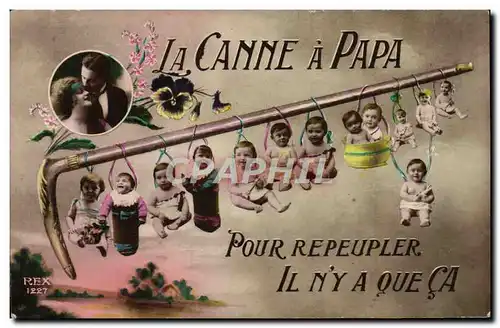 Ansichtskarte AK Fantaisie Enfants Bebes La canne a papa