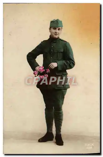 Cartes postales Fantaisie Homme Soldat Militaria Poilu