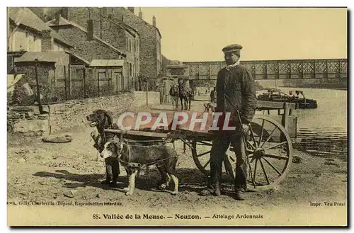 REPRO Vallee de la Meuse Nouzon Attelage Ardennais Voiture a chiens