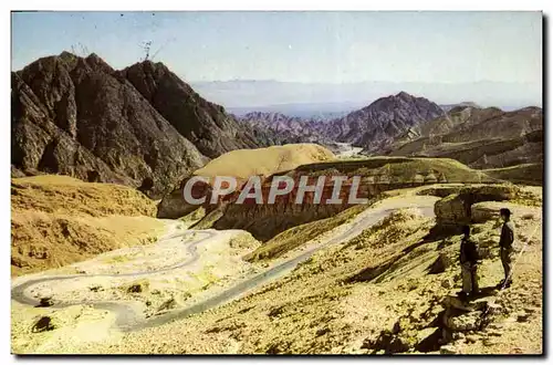 Moderne Karte Negeb mountains on the road to Eilat