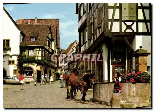 Cartes postales moderne Riquewihr Cheval Attelage