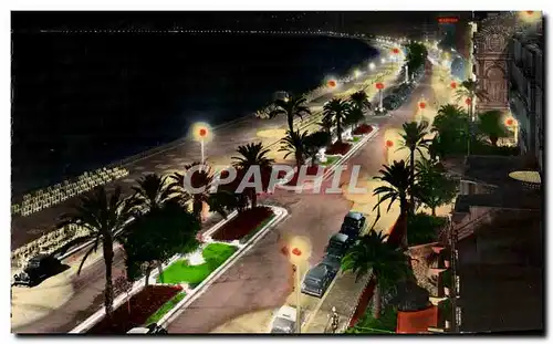 Cartes postales moderne Nice La Promenade Des Anglais la Nuit