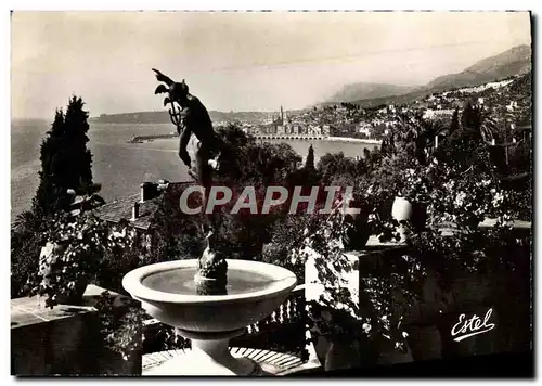 Cartes postales moderne Menton Vue Generale sur Menton et Cap Martin