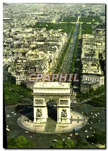 Cartes postales moderne Paris Vue Aerienne L&#39Arc de Triomphe