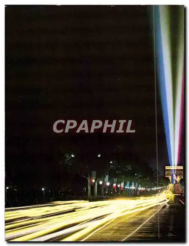 Cartes postales moderne Paris La Nuit Les Champs Elysees