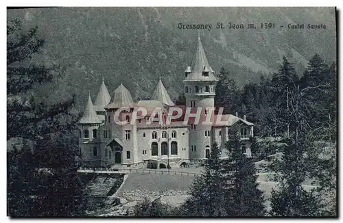 Ansichtskarte AK Gressoney St Jean Castel Savoia