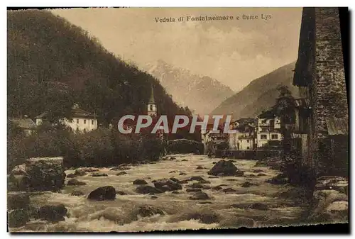 Cartes postales Veduta Di Fontainemore e Fiume Lys