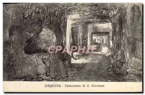 Ansichtskarte AK Siracusa Catacombe Di S Giovanni