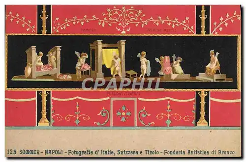 Cartes postales Sommer Napoli Forografie d'Italia Svizzera E Tiroo Fonderia Artistiea Di Bronzo