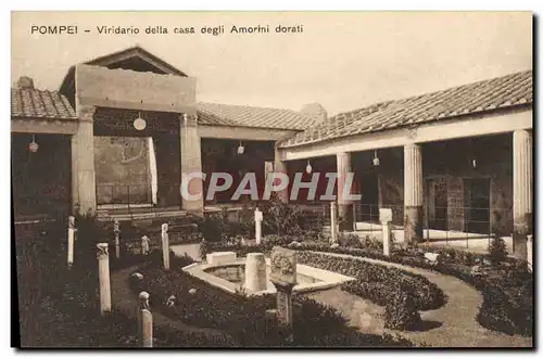 Ansichtskarte AK Pompei Viridario Della Casa Degli Amorini Dorati