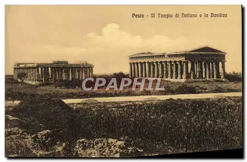 Cartes postales Pesto Il Tempio Di Nettuno E La Basilica