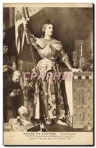 Cartes postales Musee Du Louvre Ecole Francaise Ingres Jeanne d&#39arc au sacre de Charles VII