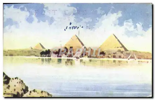 Ansichtskarte AK The Giza Pyramids At Nileflood Pyramides