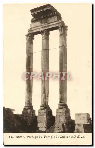 Cartes postales Rome Vestige Du Temple De Castor Et Pollux