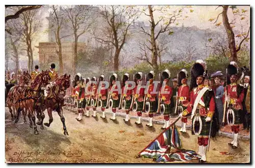 Cartes postales Military In London Highlanders Militaria