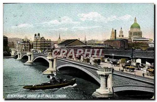 Cartes postales Blackepiars Bridge St Pauls London Bateau