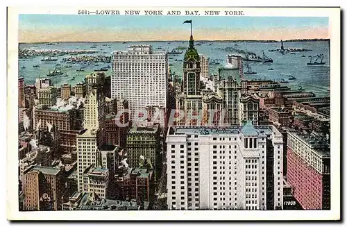Cartes postales Lower New York And Bay New York