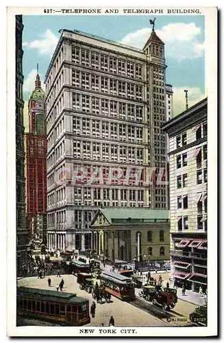 Cartes postales Telephone And Telegraph Building New York City Tramway