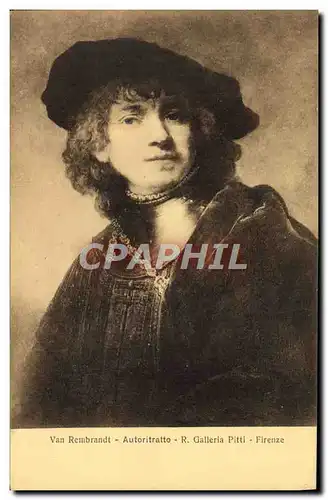 Ansichtskarte AK Van Rembrandt Autoritratto Galleria Pitti Firenze