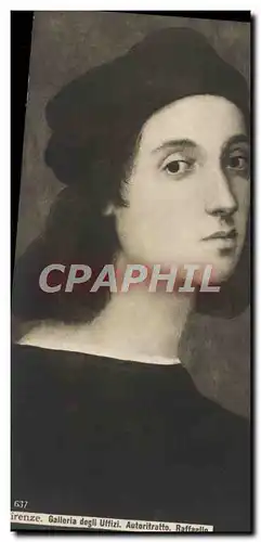 Cartes postales Firenze Galleria Degli Uffizi Autoritratto Raffaello