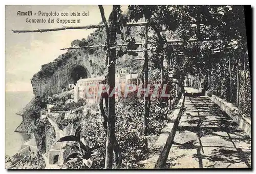 Ansichtskarte AK Amalfi Pergolato Con Vista Del Convento Dei Cappuccini