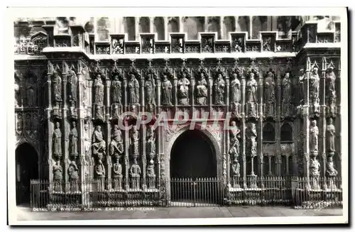 Cartes postales Detail Of Western Screen Exeter Cathedral