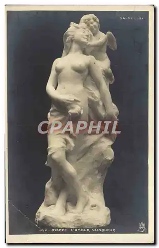 Cartes postales Salon 1904 Bozzi L&#39Amour Vainqueur
