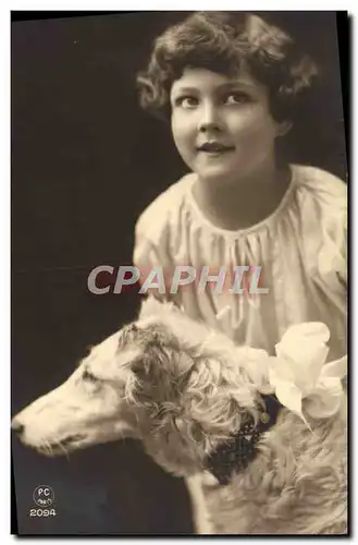 Cartes postales Enfant Chien