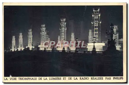 Cartes postales La Voie Triomphale De La Lumiere Et De La Radio Realise Par Philips Paris Pont Alexandre III