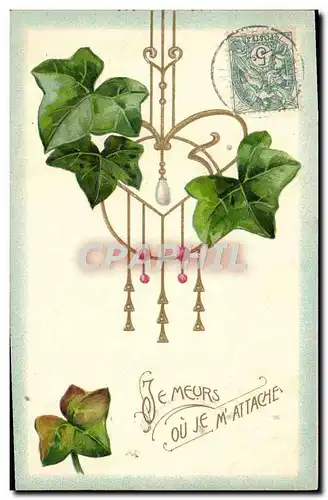 Cartes postales Fantaisie Fleurs Vigne Je Meurs Ou Je m&#39Attache