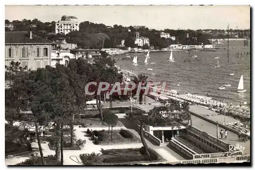 Cartes postales La Cote d&#39Azur Juan Les Pins Vue d&#39Ensemble Avec La Plage Du Grand Pin Et le Provencal