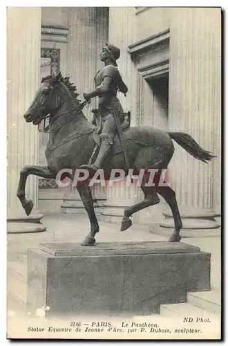 Ansichtskarte AK Paris Le Pantheon Statue Equestre De Jeanne d&#39Arc Par Dubois