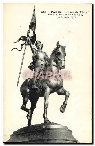 Cartes postales Paris Place De Rivoli Statue De Jeanne d&#39Arc