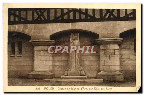 Cartes postales Rouen Statue De Jeanne d&#39Arc Par Real Del Sarte