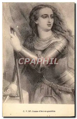 Cartes postales Jeanne d&#39Arc En Guerriere