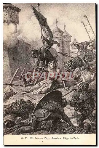 Ansichtskarte AK Jeanne d&#39Arc Blessee Au Siege De Paris