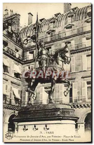 Cartes postales Paris Monument De Jeanne d&#39Arc Par FRemiet Place De Rivoli