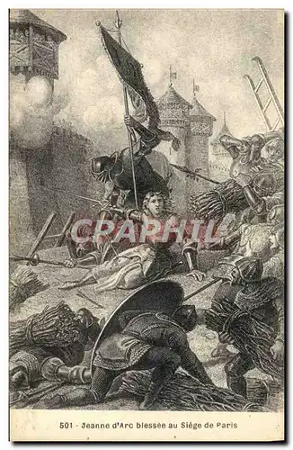 Ansichtskarte AK Jeanne d&#39Arc Blessee Au Siege De Paris