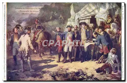 Cartes postales Musee De Versailles Siege d&#39Yortown Rochambeau et Washington Militaria