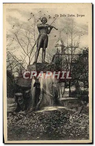 Cartes postales Ole Bulls Statue Bergen Musique