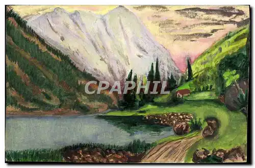 Aquarelle Paysage de montagne