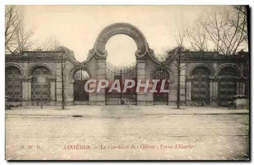 Cartes postales Asnieres Le Cimetiere Des Chiens Porte d&#39Entree Chien