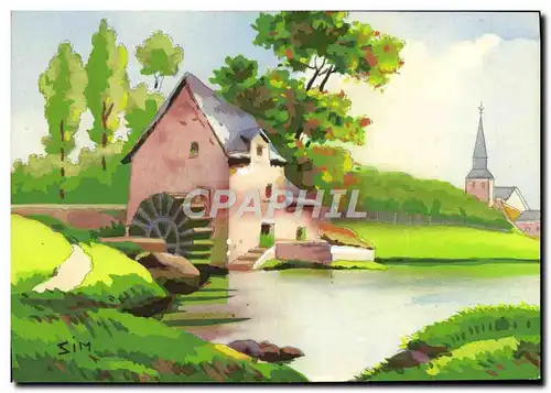 Cartes postales moderne Moulin a eau Sim