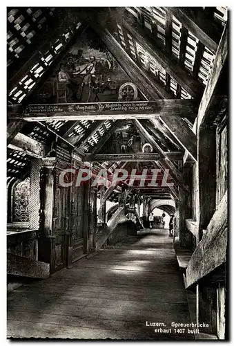 Cartes postales moderne Luzern Spreuerbrucke Erbaut 1407