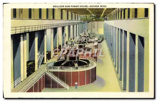 Cartes postales Boulder Power House Nevada Wing Desert clouds