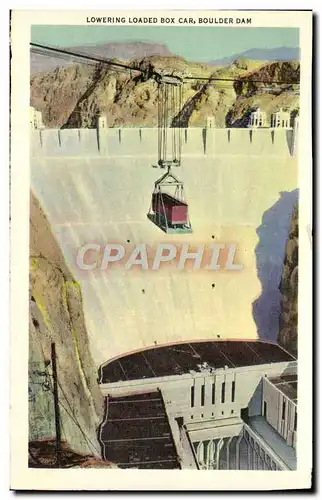 Cartes postales Lowering Loaded Box Car Boulders Dam