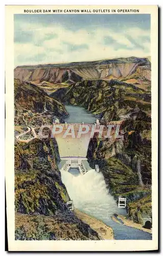 Ansichtskarte AK Nevada Boulder Dam Fortification Mountain in Distance