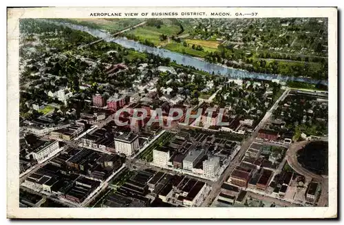 Cartes postales Aeroplane View Of Business District Macon